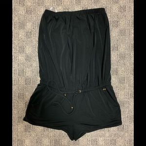 Black tube top romper